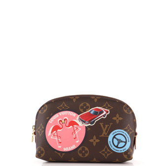 Louis Vuitton Cosmetic Pouch Limited Edition World Tour Monogram Canvas