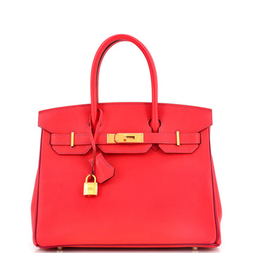Hermes Birkin Handbag Bicolor Epsom with Brushed Gold Hardware 30