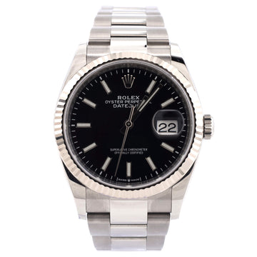 Rolex Oyster Perpetual Datejust Automatic Watch Stainless Steel and White Gold 36
