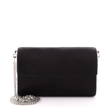 Christian Dior CD Box Clutch with Chain Satin