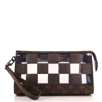 Louis Vuitton Standing Pouch Monogram Chess Coated Canvas and PVC