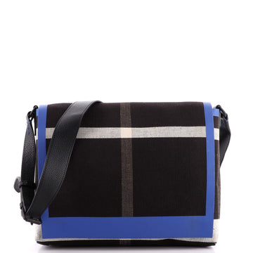 Burberry Burleigh Messenger House Check Canvas Medium