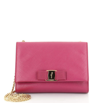 Salvatore Ferragamo Ginny Crossbody Bag Saffiano Leather Small