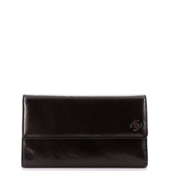 Chanel Vintage Trifold Wallet Patent Long