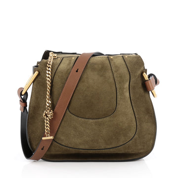 Chloe Hayley Hobo Suede Small Green 1929803