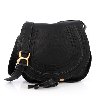 Chloe Marcie Crossbody Bag Leather Medium Black 1929804