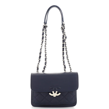 Chanel CC Box Flap Bag Quilted Calfskin Mini