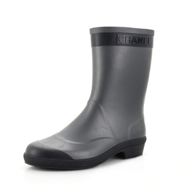 Chanel Women's Logo Rain Boots Rubber