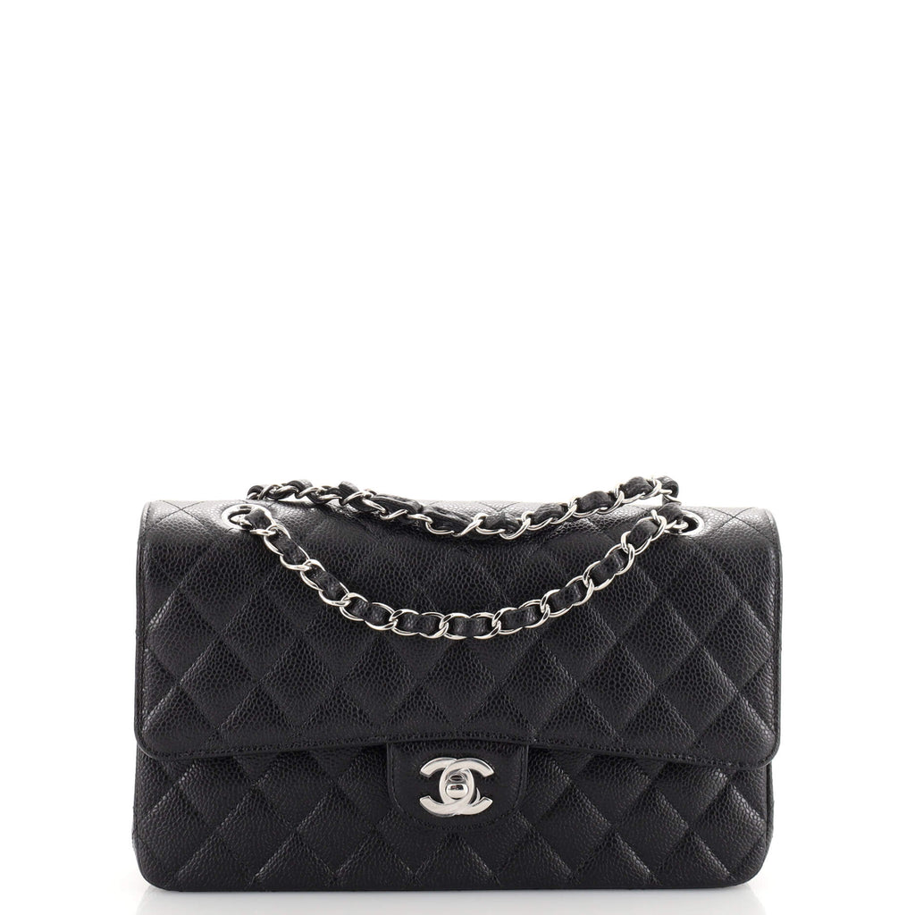 CHANEL Caviar Quilted Medium Double Flap Black 100349