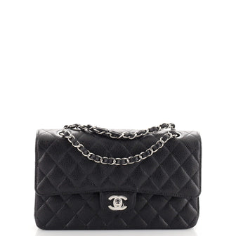 Chanel Classic Double Flap Bag Quilted Caviar Medium Black 1930841
