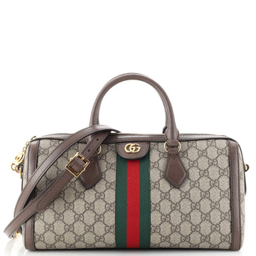 Gucci Ophidia Boston Bag GG Coated Canvas Medium