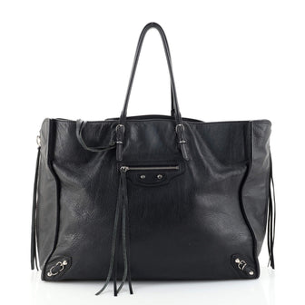 Balenciaga Papier A4 Zip Around Classic Studs Bag Leather Large