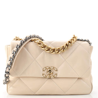 Chanel 19 Flap Bag Quilted Leather Large