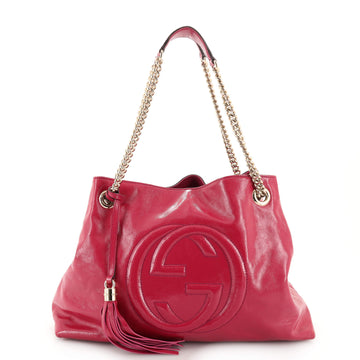 Gucci Soho Chain Strap Shoulder Bag Patent Medium
