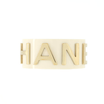 Chanel Logo Cuff Bracelet Resin with Metal