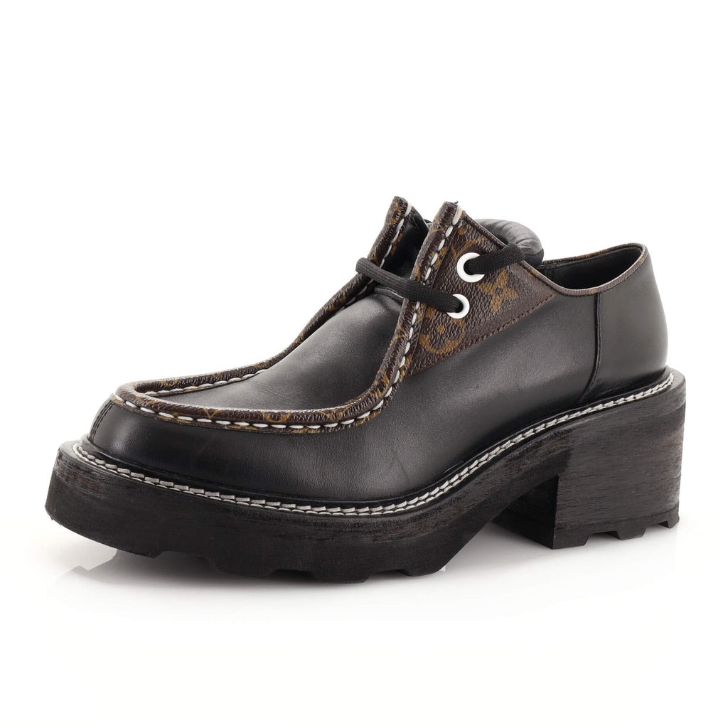Louis Vuitton Women's LV Beaubourg Platform Derby Shoes Leather