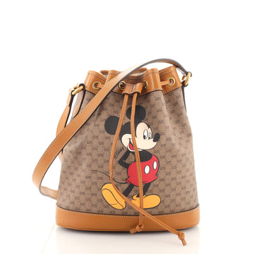Gucci Disney Mickey Mouse Bucket Bag Printed Mini GG Coated Canvas