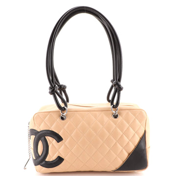 Chanel Cambon Bowler Bag Quilted Leather Medium