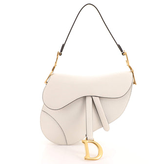 Christian Dior Saddle Handbag Leather Medium