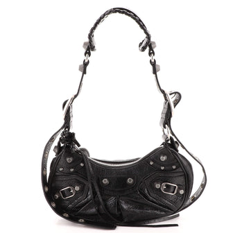 Balenciaga Le Cagole Giant Studs Shoulder Bag Leather XS
