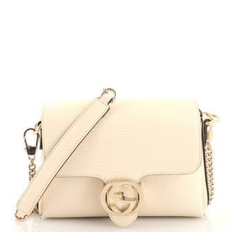 Gucci Interlocking Chain Crossbody Bag (Outlet) Leather Small