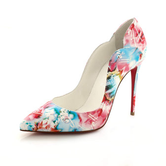 Christian Louboutin Women's Hot Chick Pumps Printed Leather 100