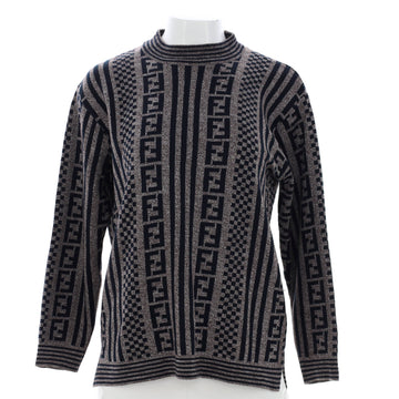 Fendi Women's Mock Neck Sweater Zucca Wool