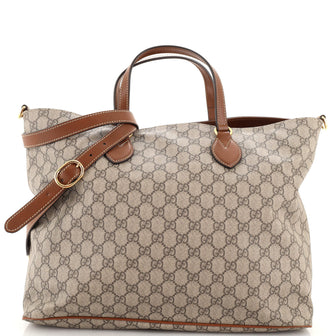 Gucci Convertible Soft Tote GG Coated Canvas Medium