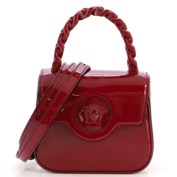 Versace La Medusa Chain Handle Crossbody Bag Patent Mini