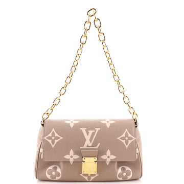Louis Vuitton Favorite NM Handbag Bicolor Monogram Empreinte Giant