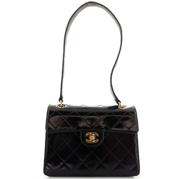 Chanel Vintage Flap Shoulder Bag Quilted Patent Small