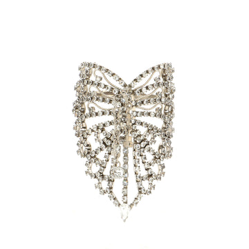 Gucci Butterfly Multi-Row Cuff Bracelet Metal with Crystals Wide