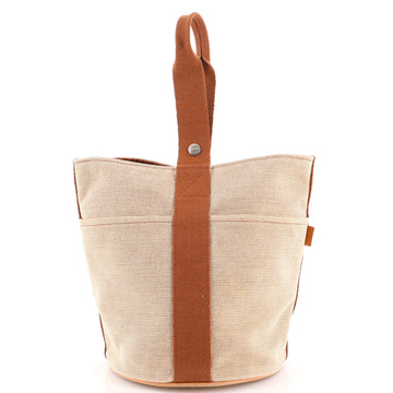 Hermes Saxo Handbag Toile MM
