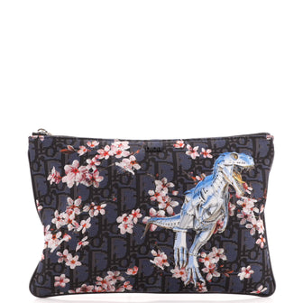 Christian Dior Sorayama Pouch Printed Oblique Nylon