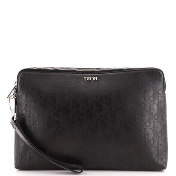 Christian Dior Wristlet Clutch Oblique Galaxy Leather