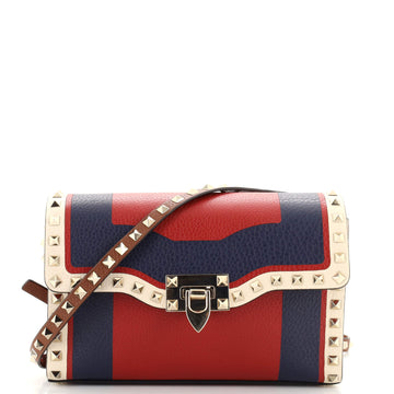 Valentino Garavani Rockstud Flip Lock Flap Bag Printed Leather Medium