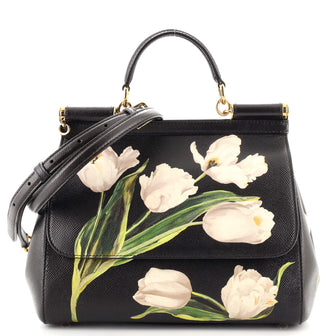 Dolce & Gabbana Miss Sicily Bag Printed Leather Medium