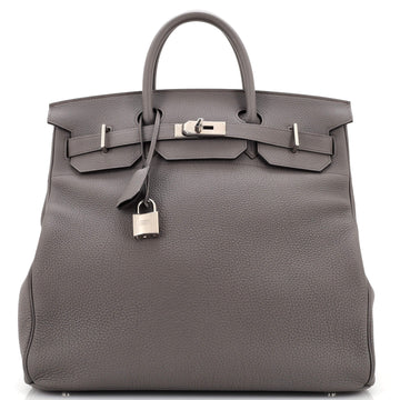 Hermes HAC Birkin Bag Grey Togo with Palladium Hardware 40