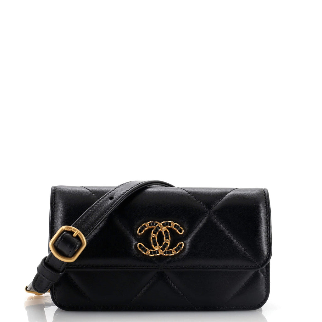 Chanel 19 Wallet on Chain Quilted Lambskin Black 1934363