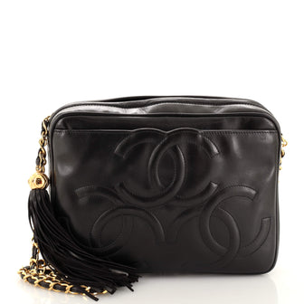 Chanel Vintage Triple CC Camera Bag Leather Small