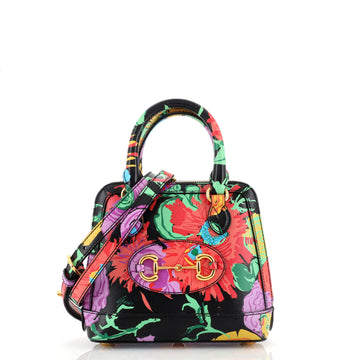 Gucci Horsebit 1955 Top Handle Bag Printed Leather Mini