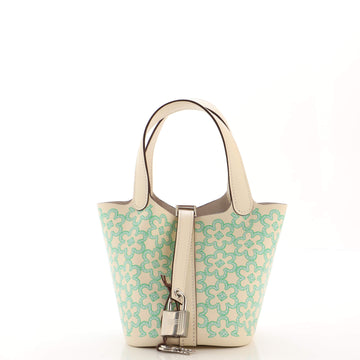 Hermes Picotin Lock Bag Lucky Daisy Printed Swift TPM