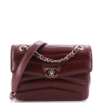 Chanel Miroir Flap Bag Chevron Shiny Lambskin Small