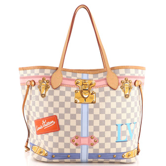 Louis Vuitton Neverfull NM Tote Limited Edition Damier Summer Trunks MM