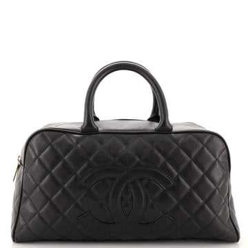 Chanel Timeless CC Bowler Bag Quilted Caviar Large