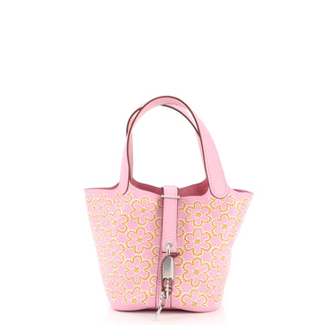Hermes Picotin Lock Bag Lucky Daisy Printed Swift TPM
