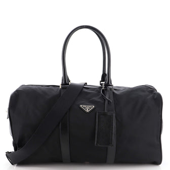 Prada Convertible Weekender Bag Tessuto with Saffiano Leather Medium