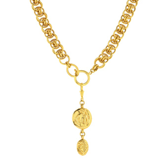 Chanel Vintage Coco Portrait Multi Chain Necklace Metal