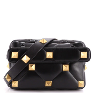 Valentino Garavani Roman Stud Crossbody Bag Quilted Leather Small