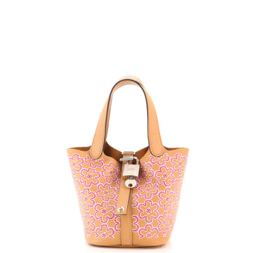 Hermes Picotin Lock Bag Lucky Daisy Printed Swift TPM